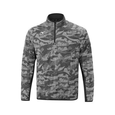 Manga Larga Mizuno Winter Stretch 1/4 Zip Hombre - Grises - Chile M268XFQUJI